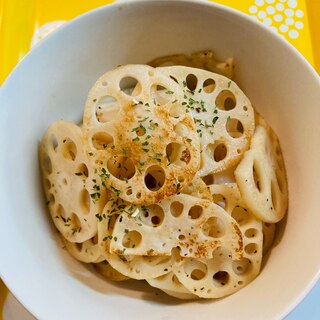 れんこんの麺つゆバター炒め